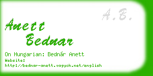 anett bednar business card